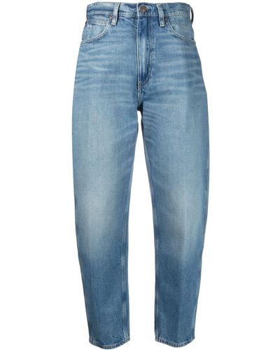 Polo Ralph Lauren Cropped Tapered-leg Jeans - Blue