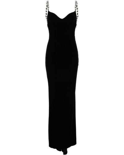 Galvan London Avedon Globe Velvet Maxi Dress - Black