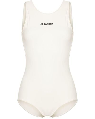 Jil Sander Logo-print Swimsuit - White