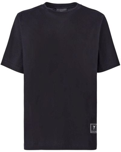 Giuseppe Zanotti Logo-patch Cotton T-shirt - Black