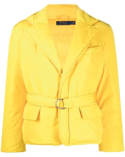 Polo Ralph Lauren Belted Down-filled Jacket - Yellow