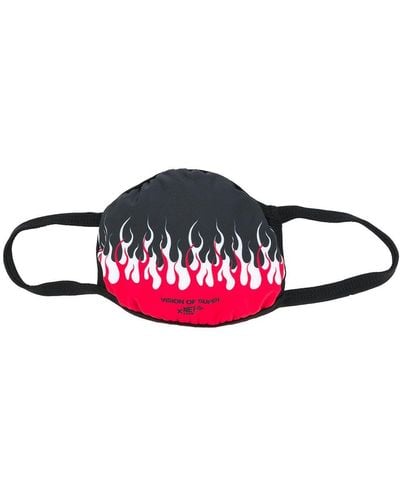 Vision Of Super Double Flame Face Mask - Black