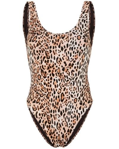 Mc2 Saint Barth Leopard-print Swimsuit - Natural