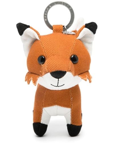 Maison Kitsuné Fox-motif Cotton Keyring - Orange