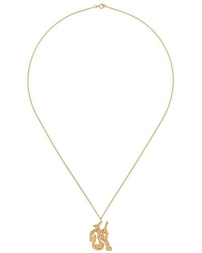 Loveness Lee Snake Chinese Zodiac Necklace - Metallic