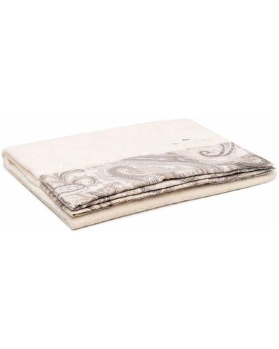 Etro Home Asciugamano con stampa paisley - Bianco