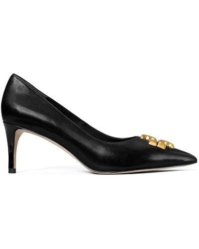 Tory Burch Eleanor 65mm Leather Court Shoes - Black