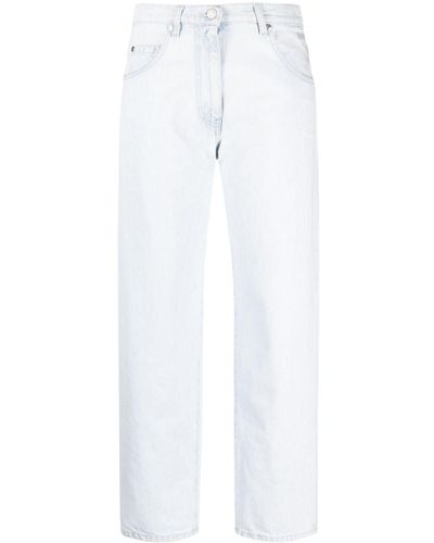 MSGM Gerade Cropped-Jeans - Weiß