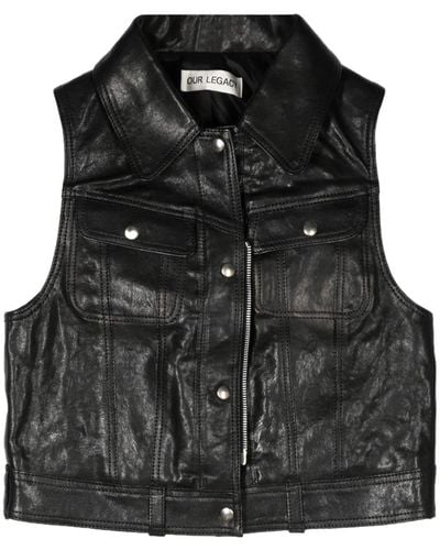 Our Legacy Doll Leather Vest - Black
