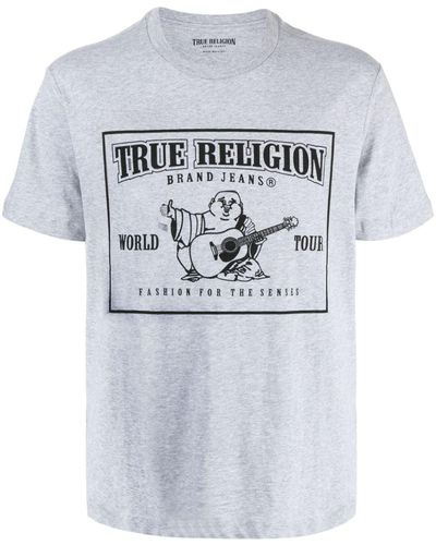 True Religion T-shirt con stampa - Grigio