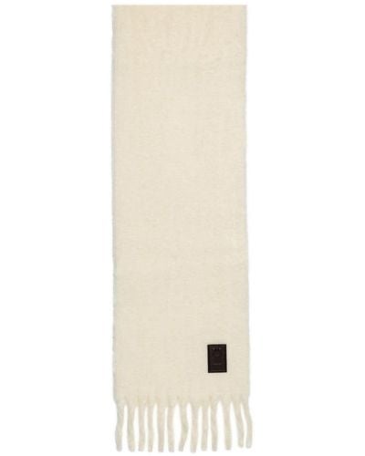 Ferragamo Schal mit Logo-Patch - Natur