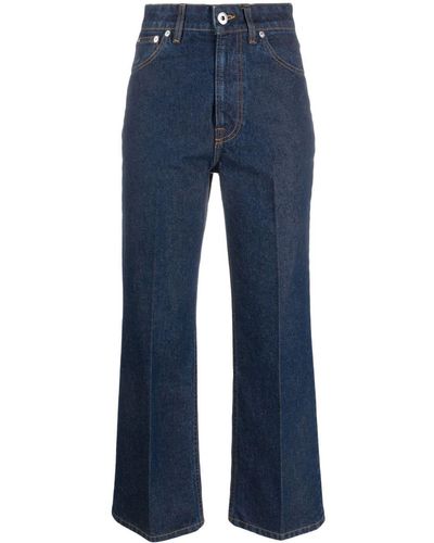 Lanvin High-waist Cropped Flared Jeans - Blue
