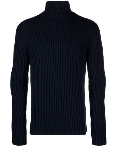 Norse Projects Pull Hybrid à col montant - Bleu