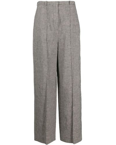 Totême Houndstooth High-waisted Pants - Grey