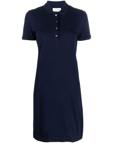 Lacoste Logo-patch Short-sleeve Polo Dress - Blue