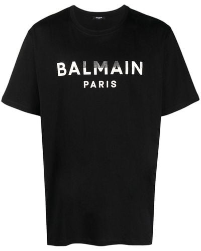 Balmain ロゴプリント Tシャツ - ブラック