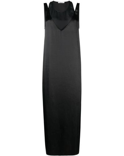 Gauchère Vestido midi a capas - Negro