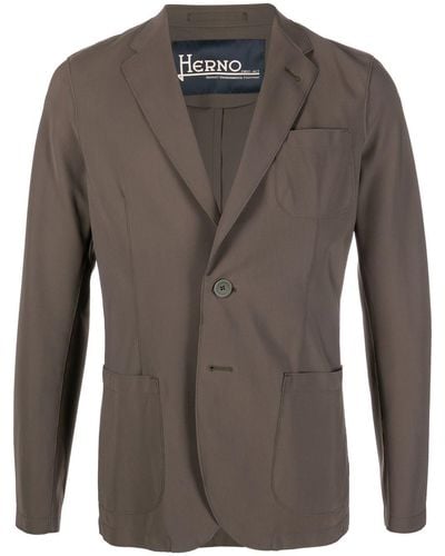 Herno Blazer Met Enkele Rij Knopen - Groen