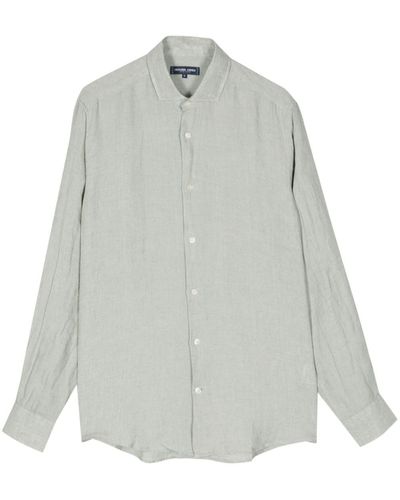 Frescobol Carioca Antonio Linen Shirt - Grey