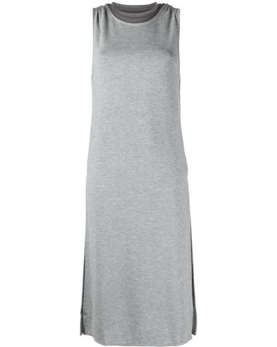 Izzue Round-neck Sleeveless Midi-dress - Gray