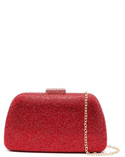 Serpui Josephine Rhinestone-embellished Clutch Bag - Red