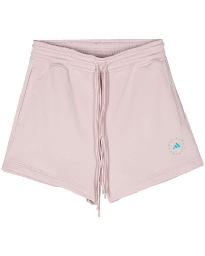 adidas By Stella McCartney Logo-raised Jersey Shorts - Pink