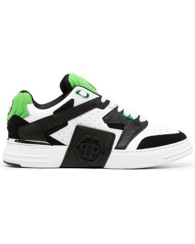 Philipp Plein Phantom Street Leather Sneakers - Green
