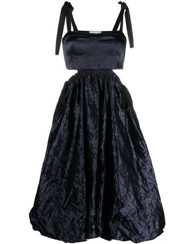 Ulla Johnson Cut-out Velvet-effect Dress - Black
