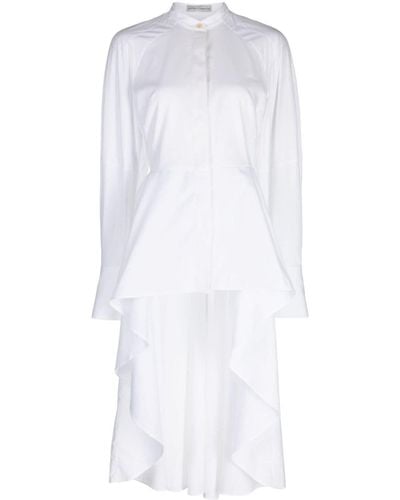 Palmer//Harding Long-sleeve Asymmetric Cotton Shirt - White