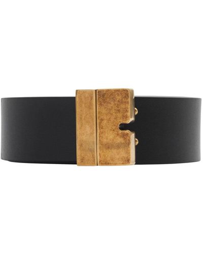 Burberry Logo-engraved Reversible Leather Belt - Black