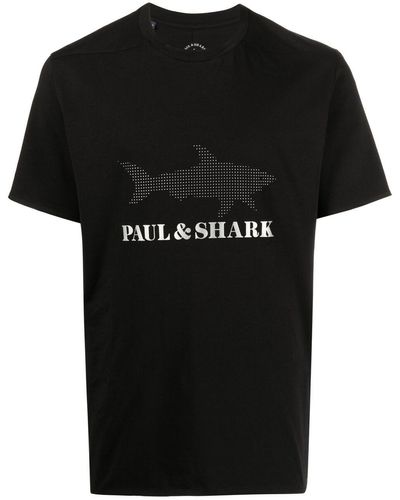 Paul & Shark T-shirt à logo imprimé - Noir