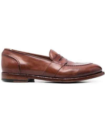 Officine Creative Temple Leather Penny Loafers - Brown