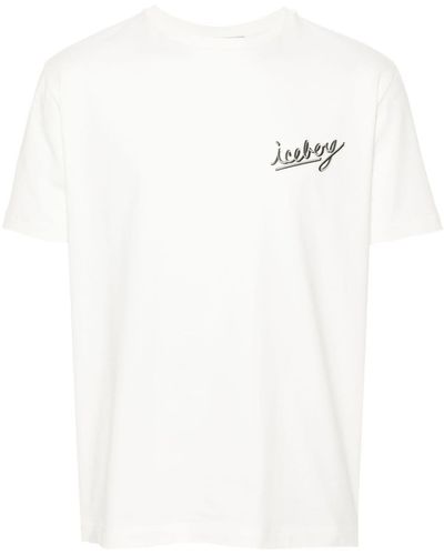 Iceberg Camiseta con logo bordado - Blanco