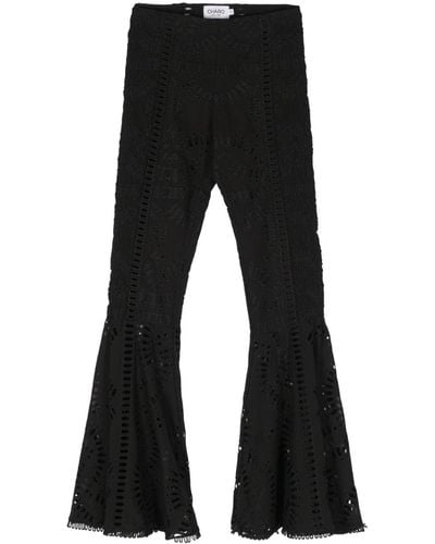 Charo Ruiz Trouk Embroidered Flared Trousers - Black