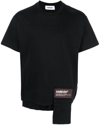 Ambush Camiseta con bolsillos con solapa - Negro
