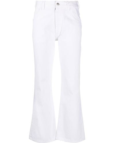 Maison Margiela Cropped Flared Trousers - White