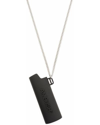 Ambush Logo Lighter Case Pendant Necklace - Metallic