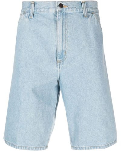 Carhartt Short cargo en jean à patch logo - Bleu