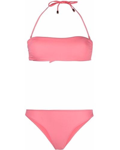 Manokhi Halterneck Bandeau Bikini Set - Pink