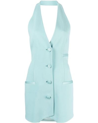 Versace X Dua Lipa Vest Minidress - Blue