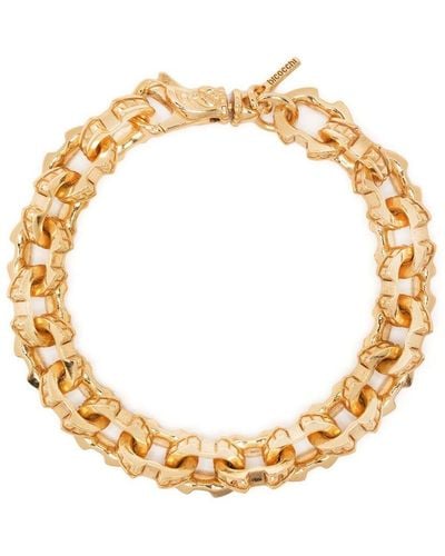 Emanuele Bicocchi Gold Plated Spiked Link Chain Bracelet - Metallic