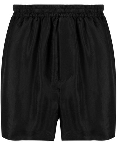 SAPIO Shorts aus Satin - Schwarz