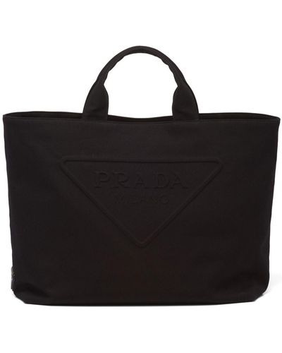 Prada Shopper Met Logo - Zwart