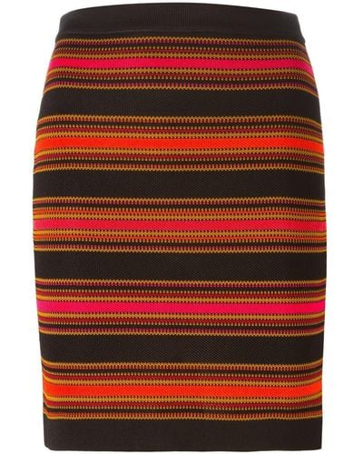 Balmain Striped Skirt - Rood
