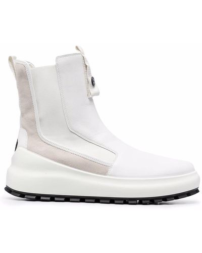 Stone Island Shadow Project Pull-tab Detail Boots - White