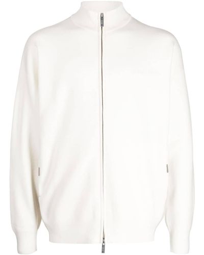 Izzue High-neck Zip-up Sweater - White