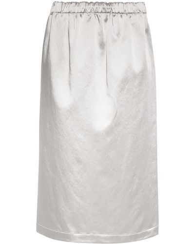 Fabiana Filippi Duchesse Satin Skirt - White