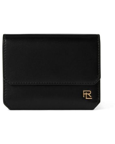 Ralph Lauren Collection Rl Leather Trifold Wallet - Black
