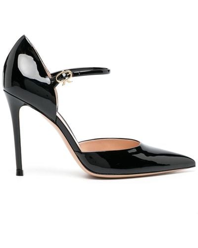 Gianvito Rossi Piper Anklet Patent-leather Pumps - Black