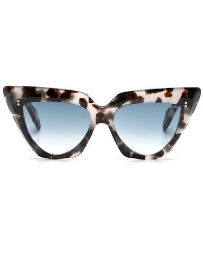Cutler and Gross Tortoiseshell-effect Cat-eye Sunglasses - Blue